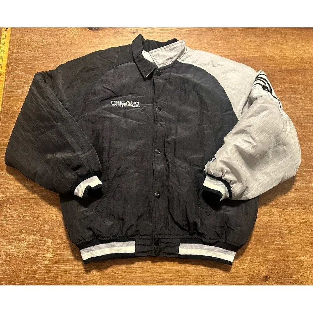 Vintage Chicago White Sox Diamond By Starter Youth XL Bomber Jacket